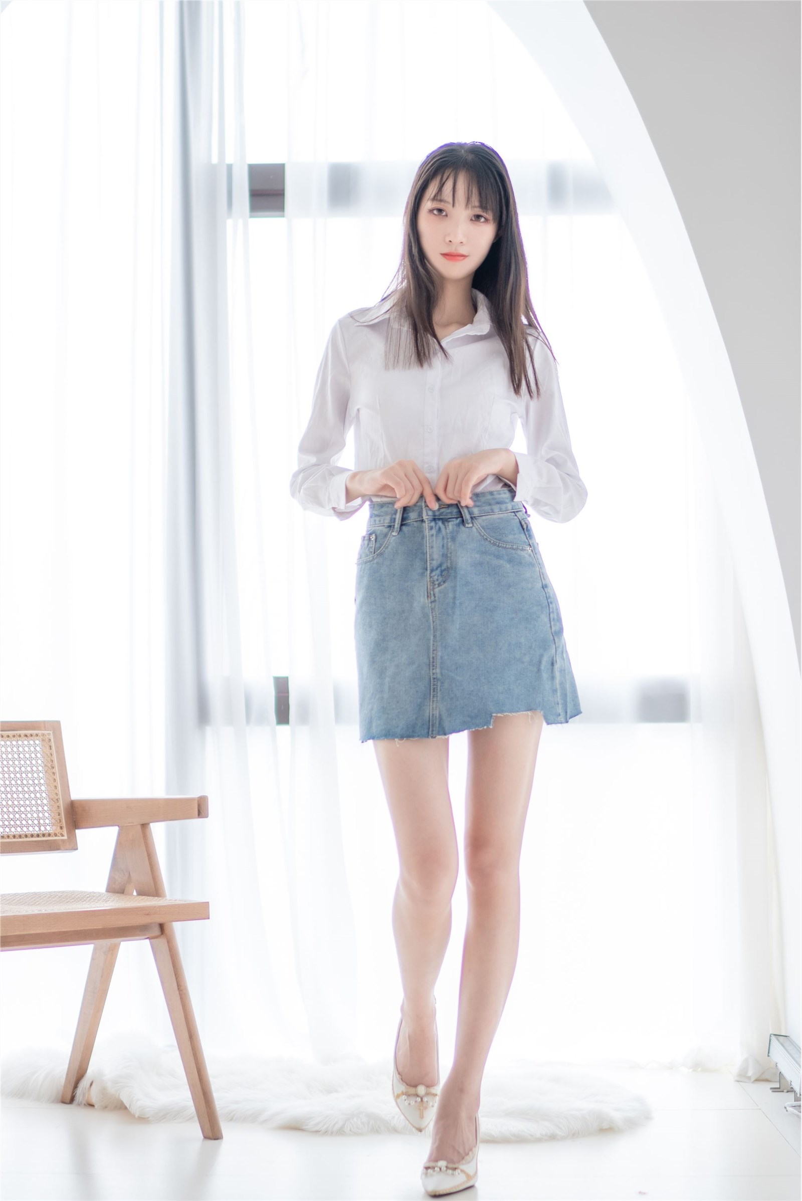 Watermelon Girl - NO.23 Shirt-jean skirt(56)